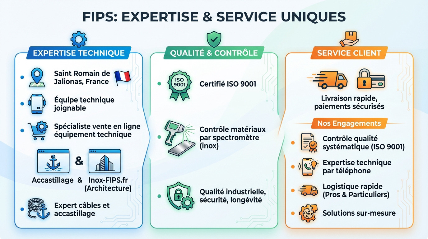 Equipe FIPS accastillage et expertise technique inox à Saint Romain de Jalionas