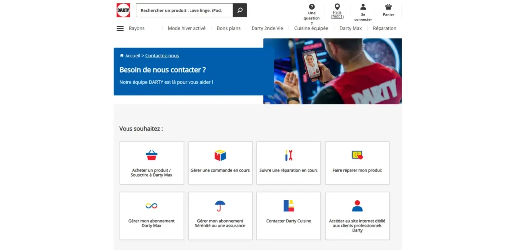 service client darty