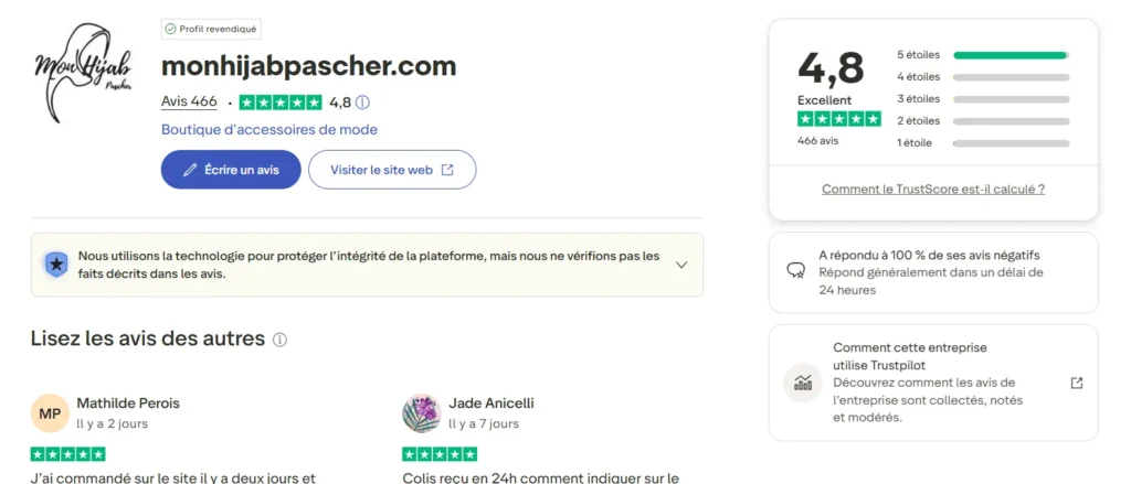 mon hijab pas cher avis