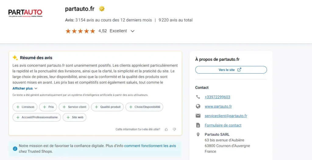 avis partauto