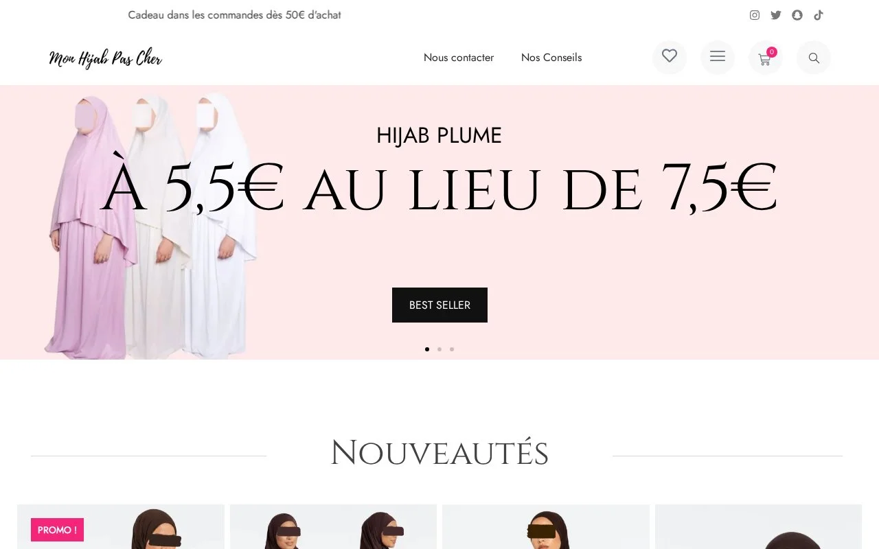 Les prix pratiqués sur Mon Hijab Pas Cher - mon hijab pas cher