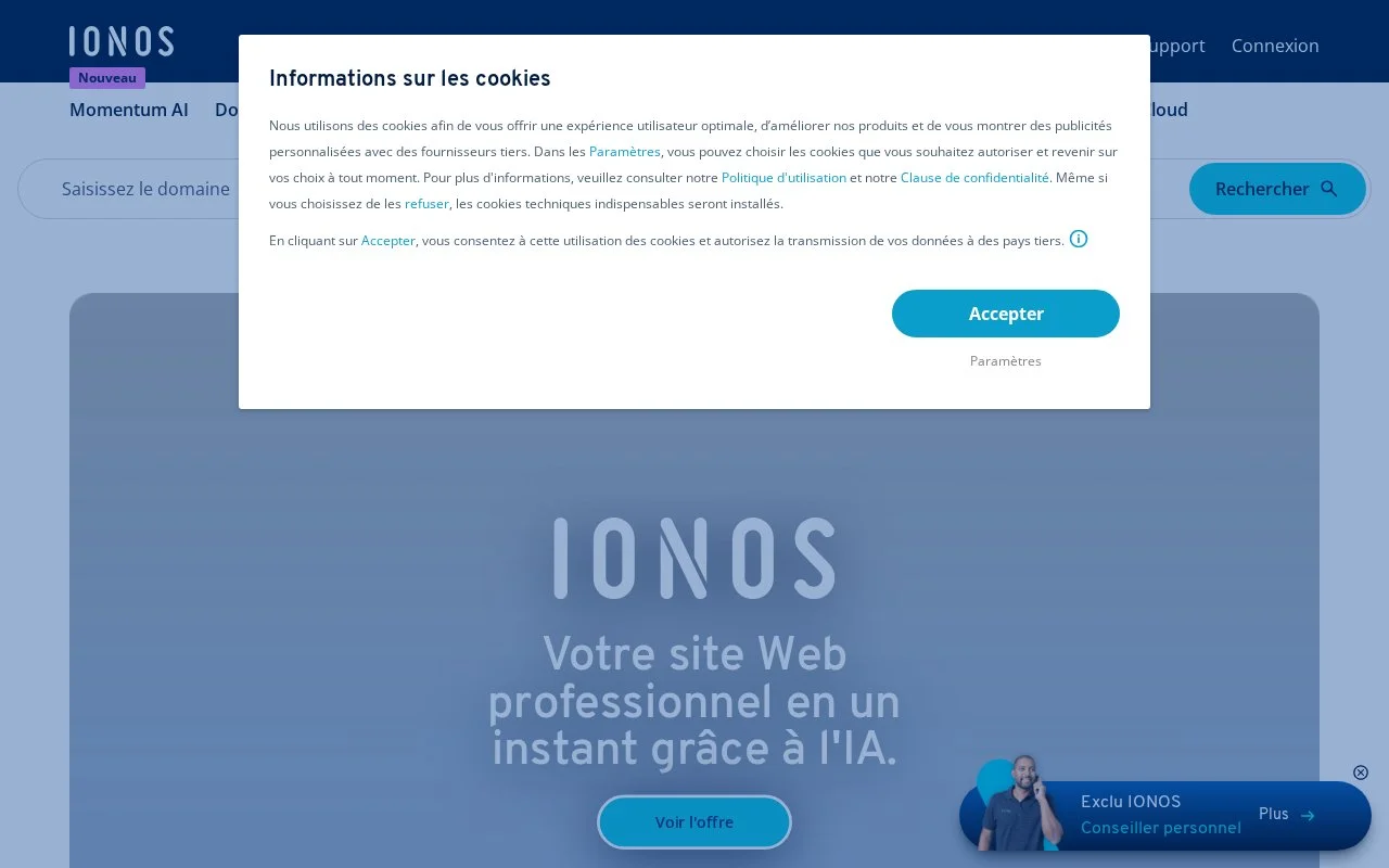 Créer une adresse email professionnelle avec IONOS - 1&1 webmail