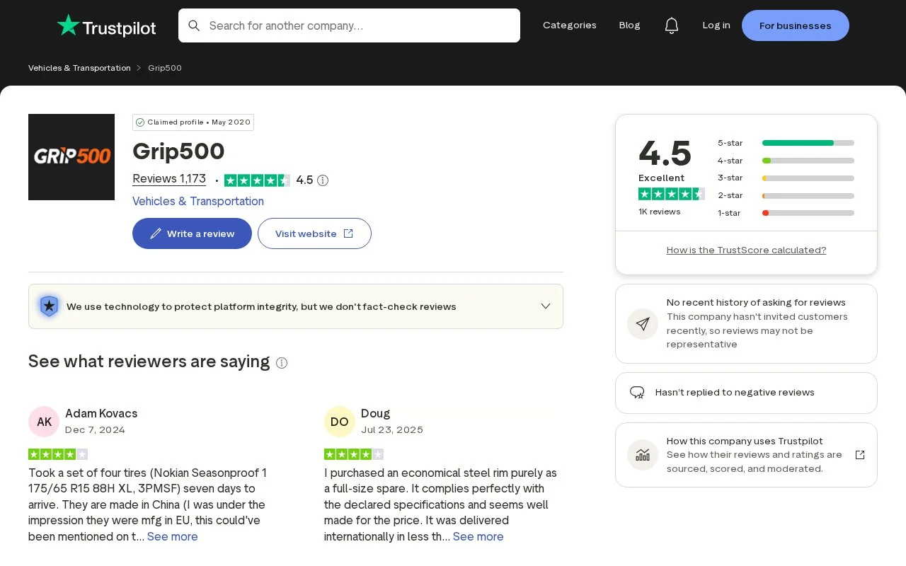 Grip500 est-il fiable ? Ce que disent les avis clients - grip500
