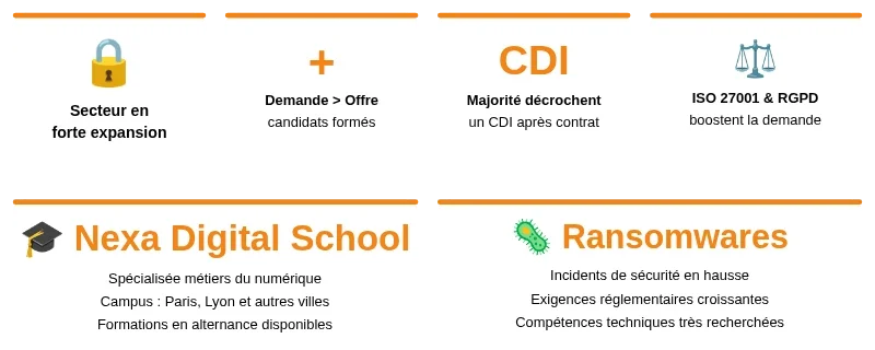 Infographie alternance cybersecurite nexa