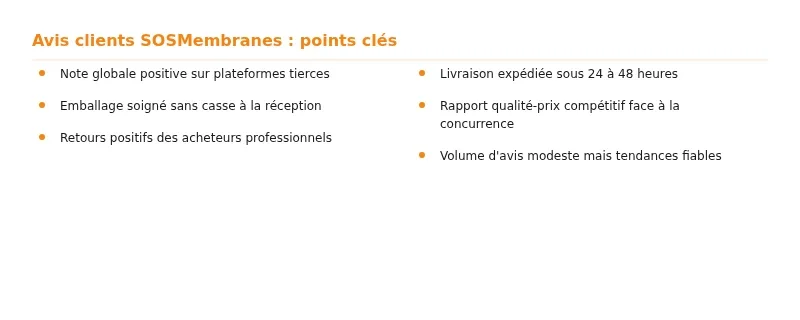 SOS Membranes : Kits, Produits et Avis sur SOSMembranes.com Infographie sos membrane