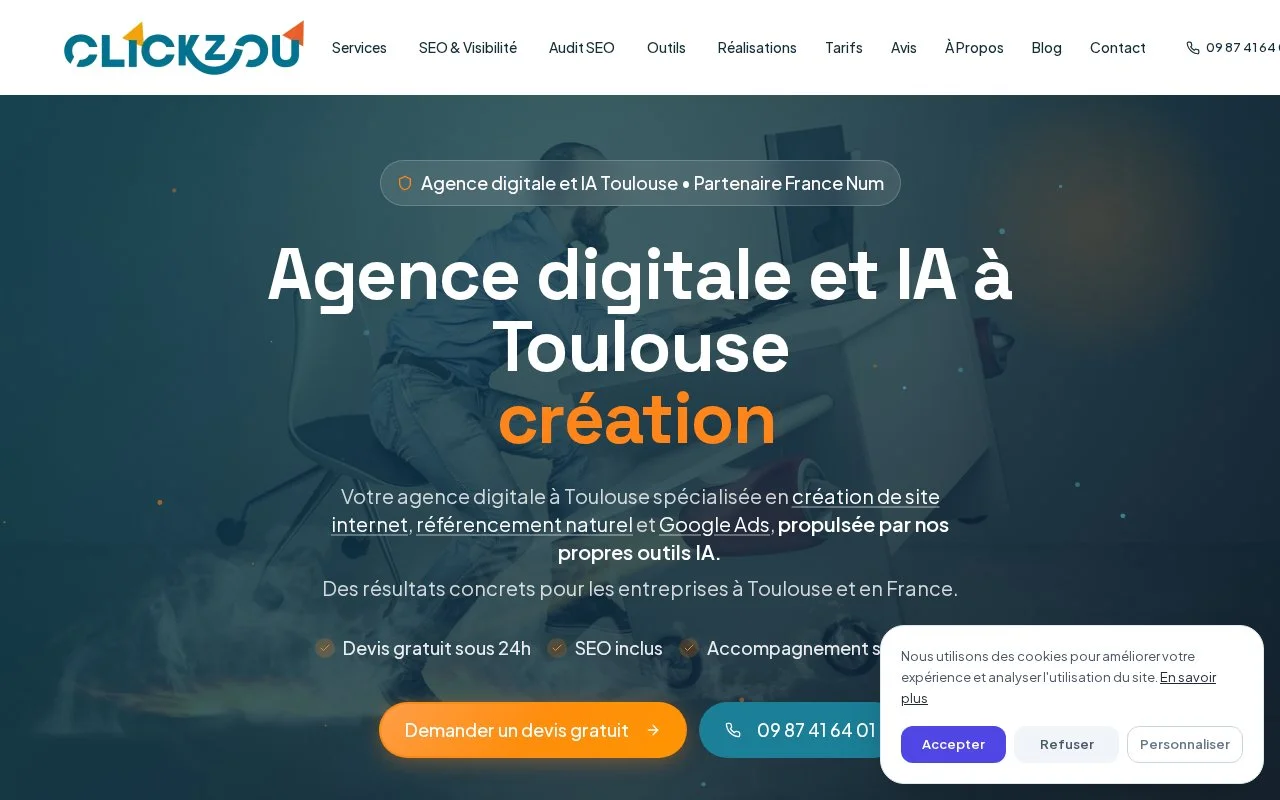 Quels sont les tarifs pratiqués par Clickzou ? - agence web albi clickzou